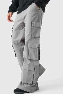 boohooMAN Extreme Baggy Rigid Multi Cargo Pocket Trousers | UK| Trousers|Cargos