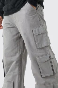 boohooMAN Extreme Baggy Rigid Multi Cargo Pocket Trousers | UK| Trousers|Cargos