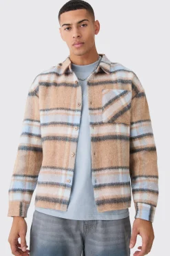 boohooMAN Extreme Heavy Brushed Check Boxy Overshirt | UK| Shirts