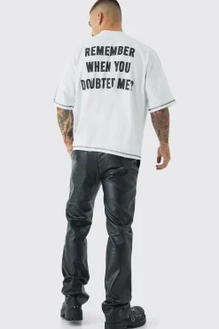 Extreme Heavyweight Oversized Boxy Graphic Tab T-Shirt | UK^boohooMAN Best