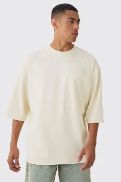 Extreme Oversized Heavyweight Interlock T-shirt | UK^boohooMAN Online