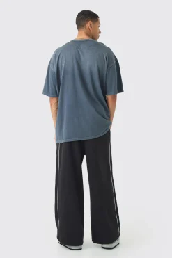 Extreme Oversized Heavyweight Washed Rhinestone Distressed T-shirt | UK^boohooMAN New