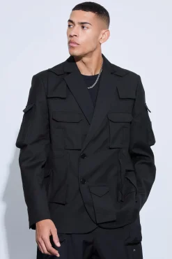 boohooMAN Extreme Pocket Oversized Blazer | UK| Suits & Tailoring