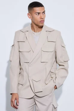 boohooMAN Extreme Pocket Oversized Blazer | UK| Suits & Tailoring