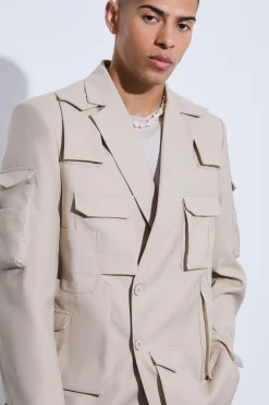 boohooMAN Extreme Pocket Oversized Blazer | UK| Suits & Tailoring