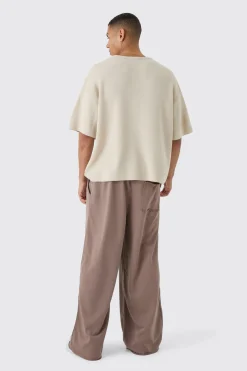 boohooMAN Extreme Wide Leg Raw Edge Loopback Jogger | UK| Trousers|Joggers