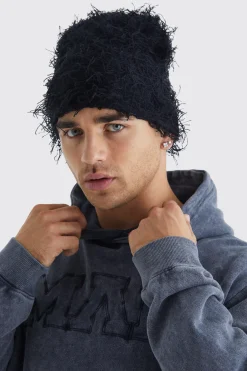 boohooMAN Eyelash Knit Beanie | UK| Hats & Caps