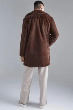 boohooMAN Faux Fur Overcoat | UK| Coats & Jackets