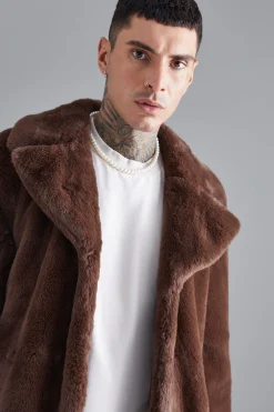 boohooMAN Faux Fur Overcoat | UK| Coats & Jackets