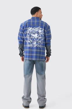 boohooMAN Faux Layer Jersey Boxy Check Overshirt | UK| Shirts