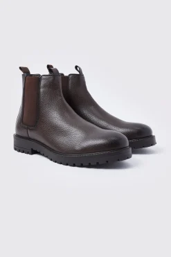 boohooMAN Faux Leather Chelsea Boots | UK| Boots