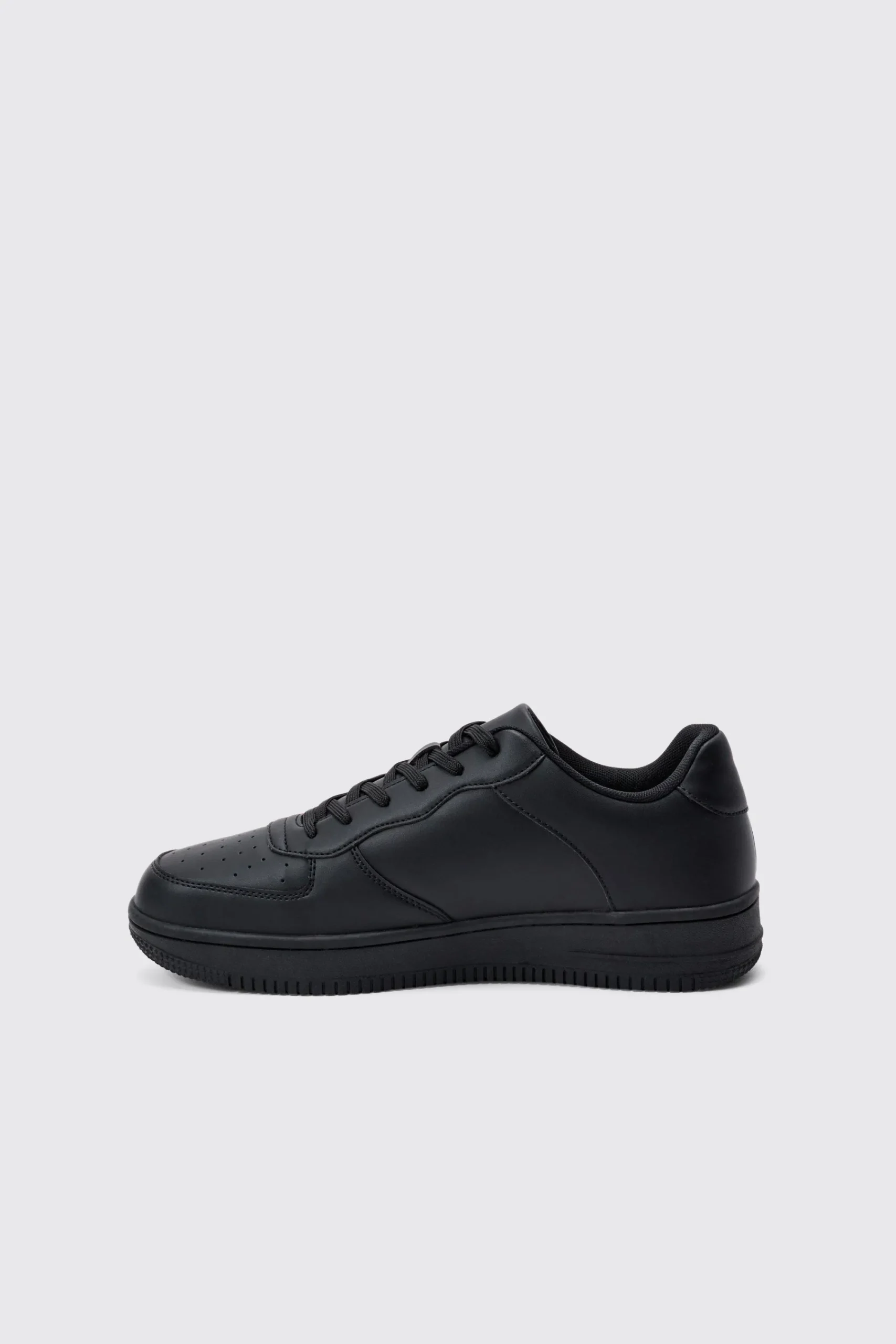 boohooMAN Faux Leather Panel Trainer | UK| Trainers & Hi-Tops