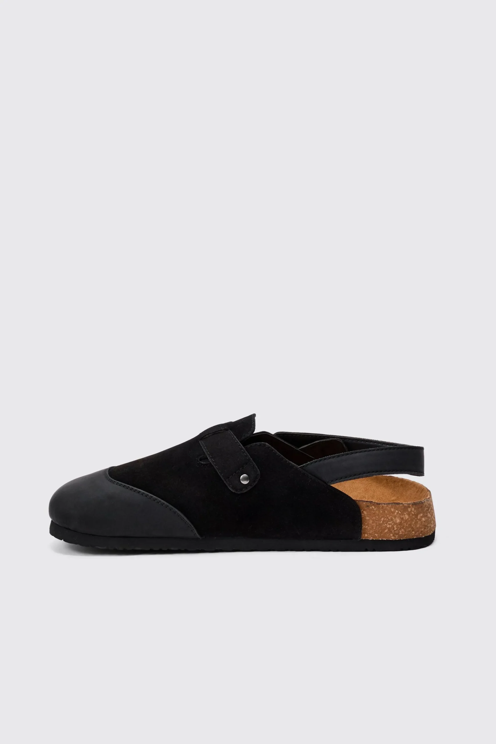 boohooMAN Faux Suede Buckle Detail Mule In | UK| Sliders & Slippers