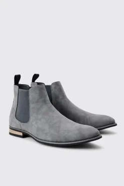 boohooMAN Faux Suede Chelsea Boot In | UK| Boots