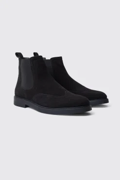 boohooMAN Faux Suede Chelsea Boots | UK| Boots|Smart Shoes