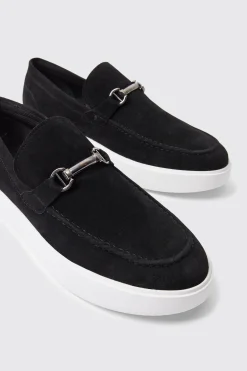 boohooMAN Faux Suede Chunky Snaffle Loafer | UK| Smart Shoes