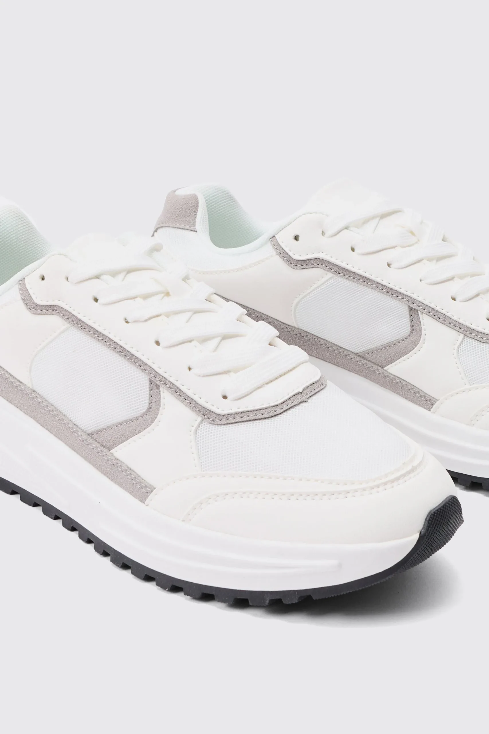 boohooMAN Faux Suede Contrast Trainer | UK| Trainers & Hi-Tops