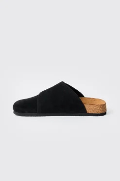 boohooMAN Faux Suede Cross Over Strap Mule In | UK| Sliders & Slippers