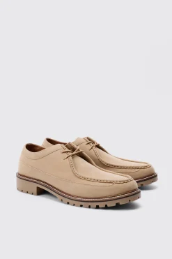 boohooMAN Faux Suede Derby Shoes In | UK| Smart Shoes