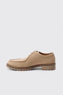 boohooMAN Faux Suede Derby Shoes In | UK| Smart Shoes