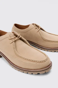 boohooMAN Faux Suede Derby Shoes In | UK| Smart Shoes