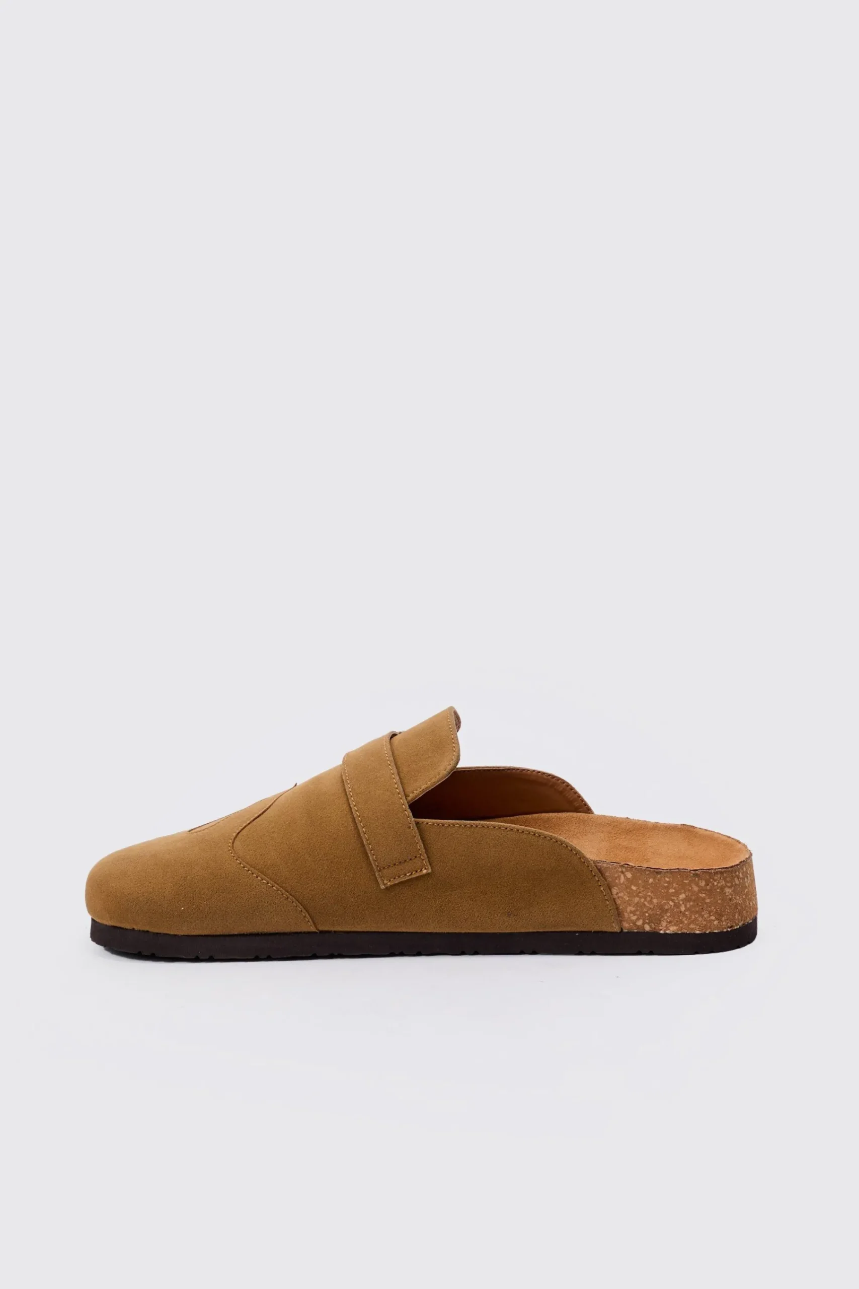 boohooMAN Faux Suede Flame Mule In | UK| Sliders & Slippers