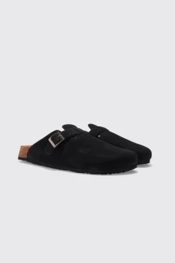 boohooMAN Faux Suede Mule | UK| Sliders & Slippers