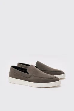 boohooMAN Faux Suede Slip On Loafer In | UK| Smart Shoes