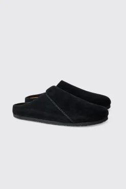 boohooMAN Faux Suede Slip On Mule In | UK| Sliders & Slippers