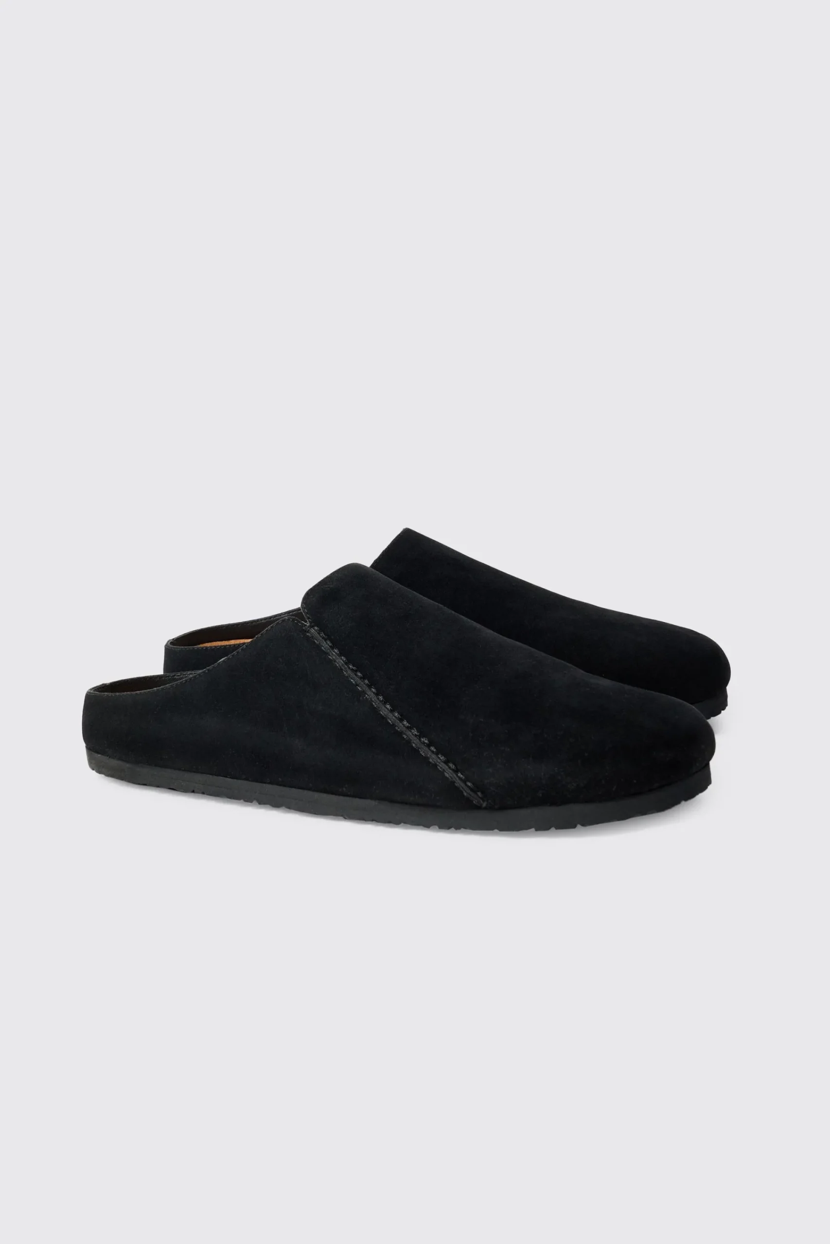 boohooMAN Faux Suede Slip On Mule In | UK| Sliders & Slippers