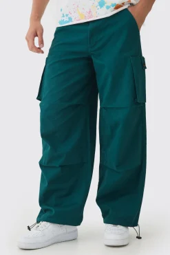 boohooMAN Fixed Waist Baggy Twill Cargo Trousers | UK| Trousers|Cargos