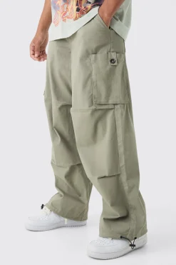 boohooMAN Fixed Waist Baggy Twill Cargo Trousers | UK| Trousers|Cargos