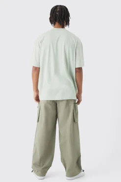 boohooMAN Fixed Waist Baggy Twill Cargo Trousers | UK| Trousers|Cargos