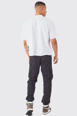 boohooMAN Fixed Waist Cargo Joggers | UK| Trousers|Cargos