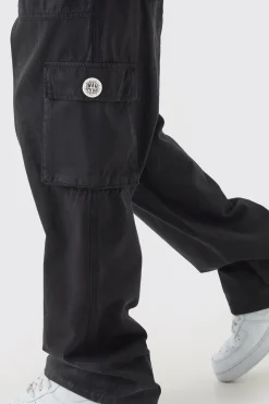 boohooMAN Fixed Waist Cargo Zip Trouser With Rubberised Tab | UK| Trousers|Cargos