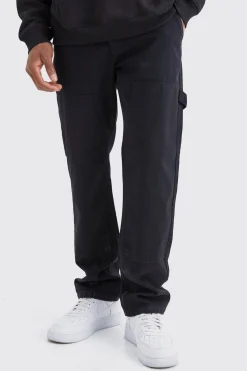 boohooMAN Fixed Waist Carpenter Trousers | UK| Trousers|Cargos