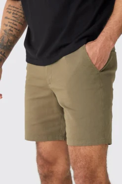 boohooMAN Fixed Waist Skinny Fit Chino Shorts | UK| Shorts