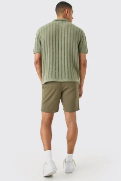 boohooMAN Fixed Waist Slim Fit Chino Shorts | UK| Shorts