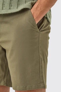boohooMAN Fixed Waist Slim Fit Chino Shorts | UK| Shorts