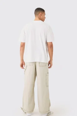 boohooMAN Fixed Waist Overdye Carpenter Parachute Trousers | UK| Trousers|Cargos