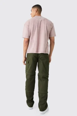 boohooMAN Fixed Waist Panel Zip Off Relaxed Trouser | UK| Trousers|Cargos