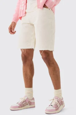 boohooMAN Fixed Waist Raw Hem Relaxed Gusset Shorts | UK| Shorts