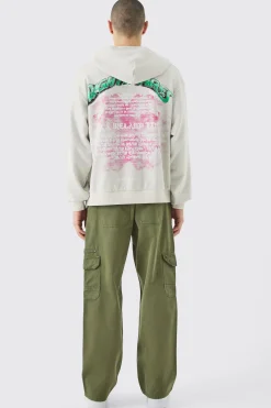 boohooMAN Fixed Waist Relaxed Cargo Trousers With Woven Tab | UK| Trousers|Cargos