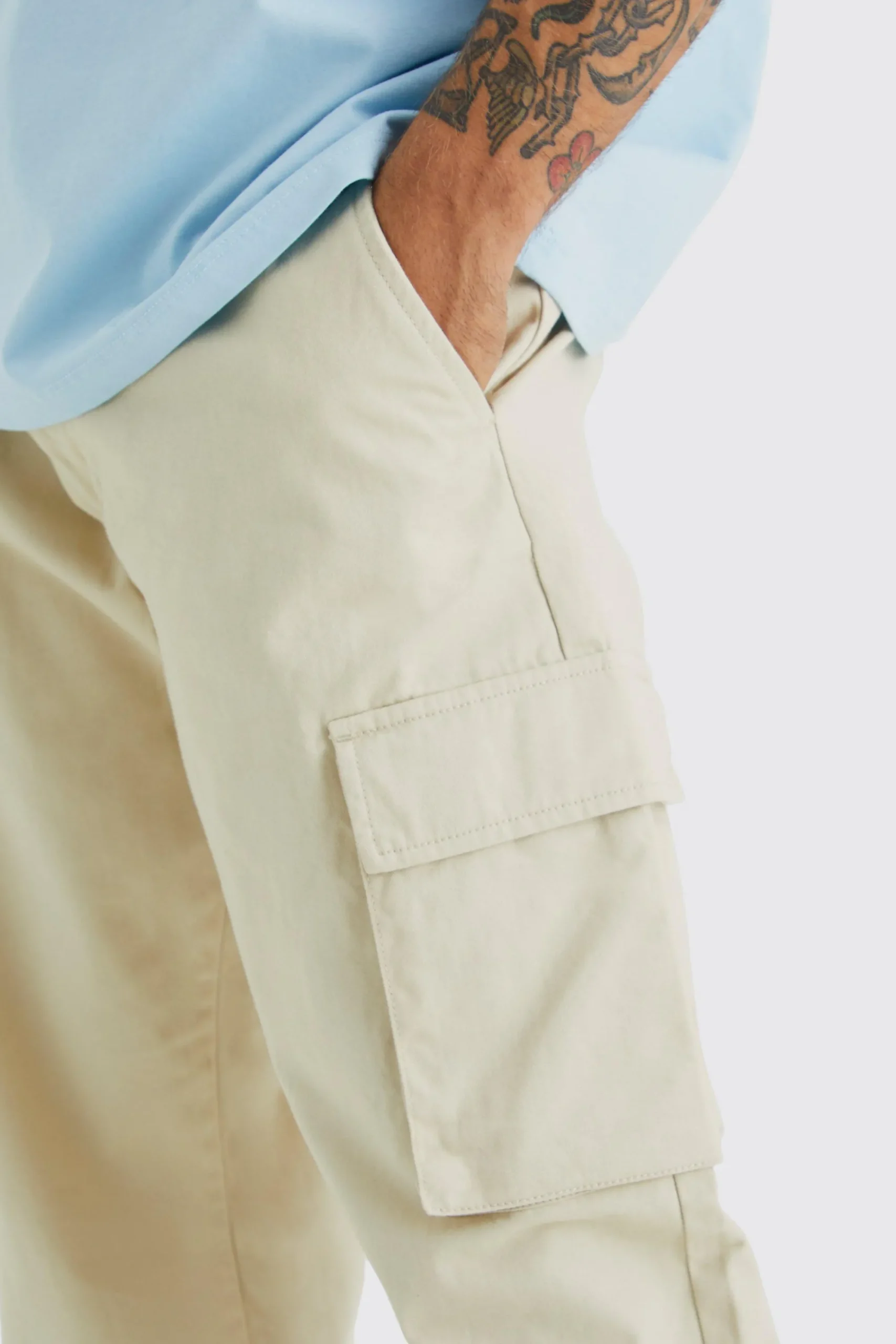 boohooMAN Fixed Waist Relaxed Fit Cargo Trouser | UK| Trousers|Cargos