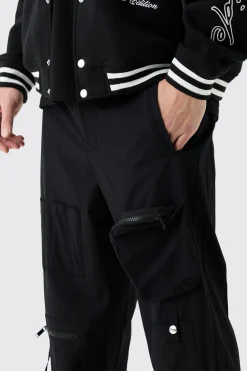 boohooMAN Fixed Waist Relaxed Multi Pocket Cargos | UK| Trousers|Cargos