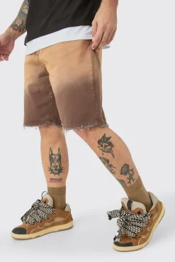 boohooMAN Fixed Waist Relaxed Raw Hem Washed Short | UK| Shorts