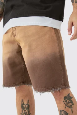 boohooMAN Fixed Waist Relaxed Raw Hem Washed Short | UK| Shorts