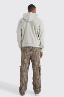 boohooMAN Fixed Waist Relaxed Tie Dye Cargo Corduroy Trouser | UK| Trousers