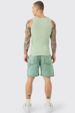 boohooMAN Fixed Waist Relaxed Washed Carpenter Short | UK| Shorts