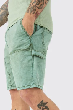 boohooMAN Fixed Waist Relaxed Washed Carpenter Short | UK| Shorts